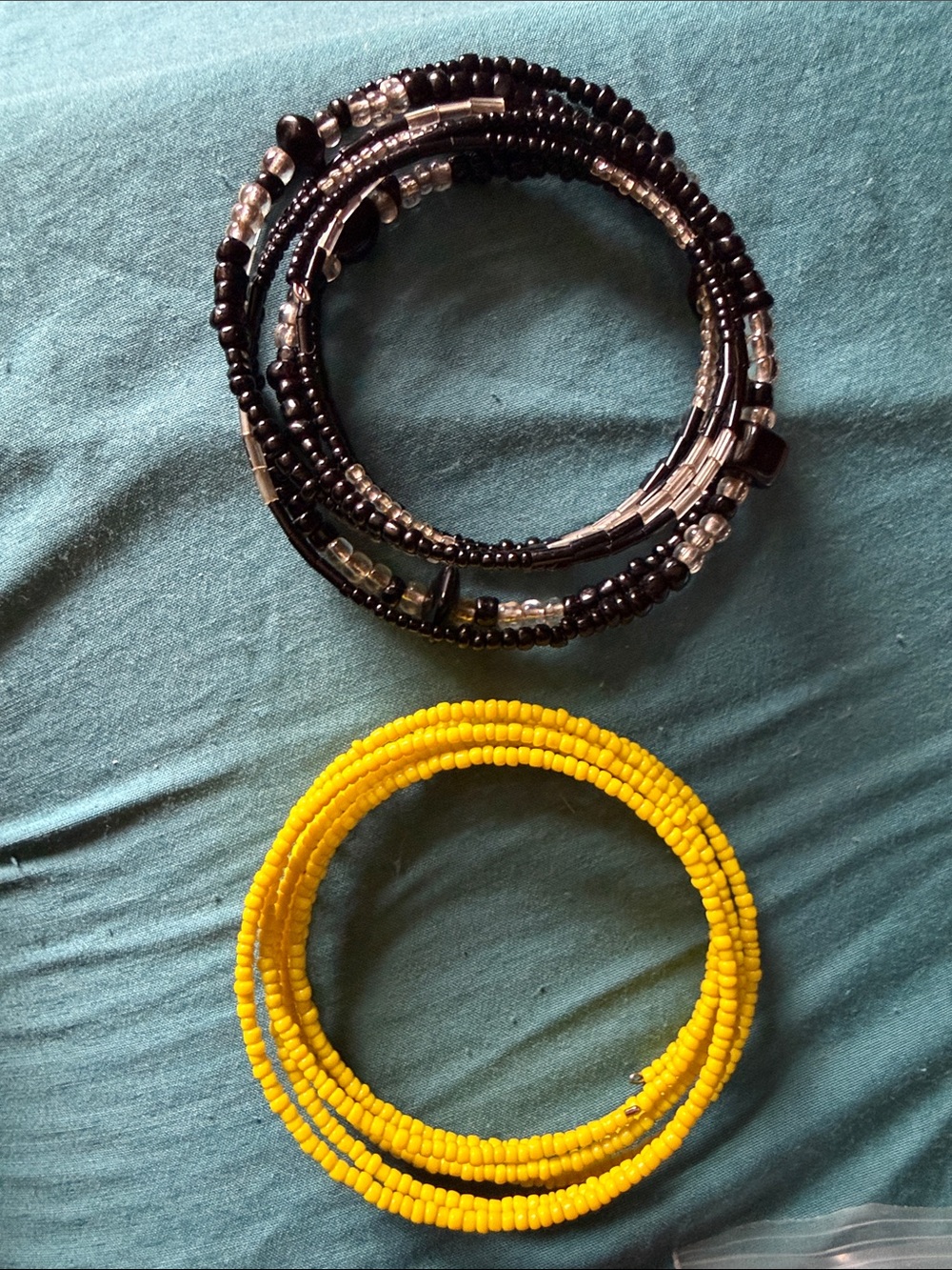 Vintage Glass Bead Coil Bracelets -Listed Separately